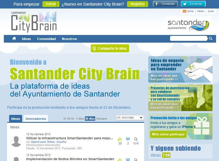 You are currently viewing Santander City Brain, la plataforma de ideas del Ayuntamiento de Santander con la colaboración de ideas4all